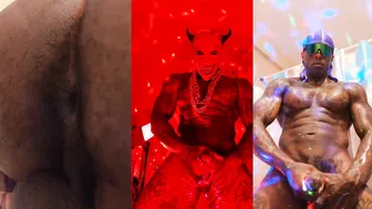 Hairy Black Muscle Stud BBC Solo Jerk-Off and Cumshot Compilation