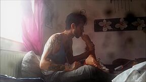 Tattooed Guy Asked For Some Foot Action At The End Of The Fab House Party