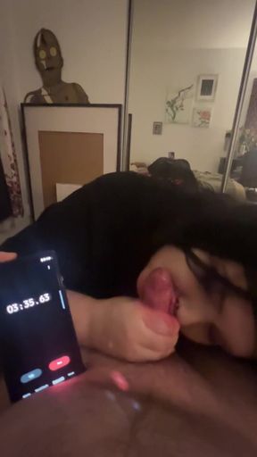 Key moment from &quot;Timer Challenge Blowjob! Last 5 minutes and I&#039;ll let you fuck me in the ass&quot;