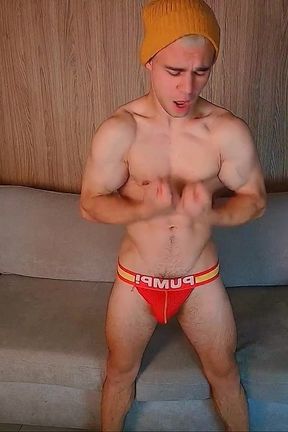 A Handsome Russian Guy Showing off His Muscles and Ass