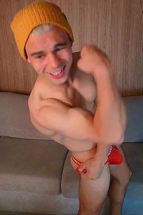 A Handsome Russian Guy Showing off His Muscles and Ass