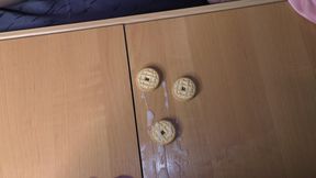 Cheating wife with a big boobs eats cum covered cookies - Milky Mari
