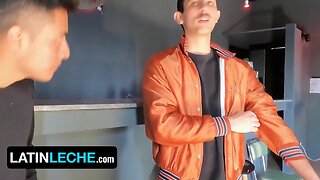 Latino swingers take turns bareback breeding in spanish bar - pov amateur creampie and blowjob with straight guy