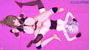 Futuristic femdom fest: Nine, Chitose, Ruri, intense lesbian thrills and futanari debauchery