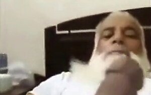 old Arab playing with her dick