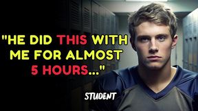 my step-brother s friend, the captain of the football team, did this to me when we were alone... (gay fuck story)