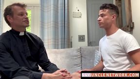 SayUncleNetwork.com - Young twink's raw baptism by daddy priest's powerful cock