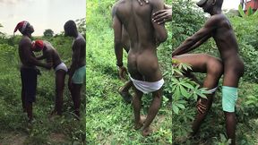 threesome in the bush during chrismax holiday
