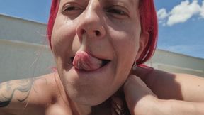 YELLOW SNOT STRINGS ON MY TONGUE – Mucus Play & Swallowing Right In Front Of You