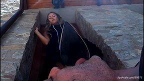 GABRIELLA - Holidays with the slave - OUTDOOR human rug