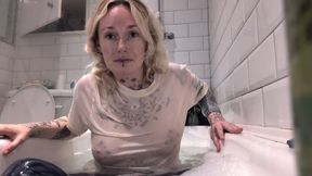 Soaked & Surprised: My First Clothed Bath