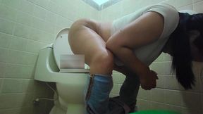 hot huge ass latina pissing pov in public restroom
