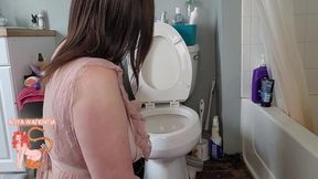 Slave Scrubs Masters Toilet