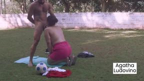 em campo com gabigol, ele socou as bolas no meu cuzinho