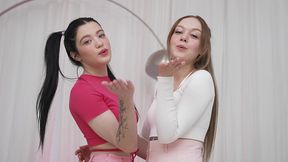 two teen dolls - barbie and sakura in anal group