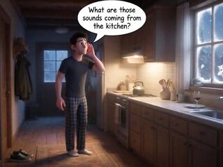Kevin Finds Excitement with His Stepmother During a Lengthy Winter Absence (ai Generated)