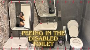 Peeing in the disabled toilet