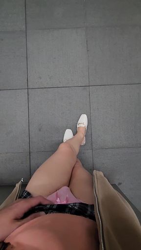 Showing My Panties at the Mrt.