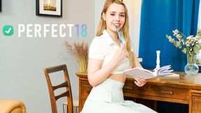 Studied Slut Annastejsa Cherry Bangs Perfect Dick&#x1F346; on Homework Desk