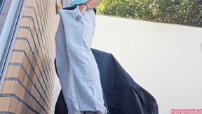 Huge cumshot - Hot guy spunk in a daring spot