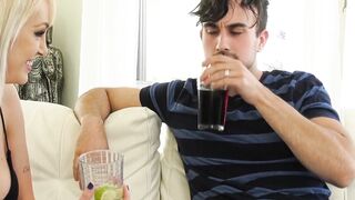 "Bisexual Threesome Blowjob - Big Boobed MILF Riding A Huge Dick And Swallowing"