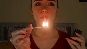 Mesmerizing Inferno, Igniting 30 Seductive Cigarettes in a Fiery Symphony of Long Matches