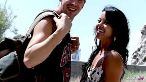 risky outdoor sex near beach for spanish black hair girl jasmina volcan with crazy positions