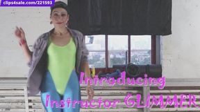 GLIMMER FITNESS - Funny exercise, accidental nude, 80's themed, workout video, silly, blue hair, small tits, tattoos, body piercings, comedy