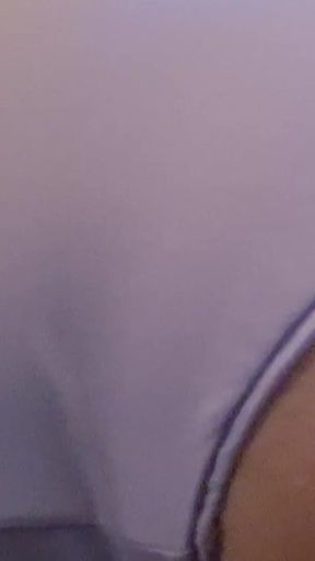 Nice Cute Ass in His New Purple Swimsuit