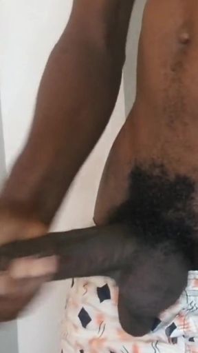 Home Alone Stroking My Big Black Cock Compilation