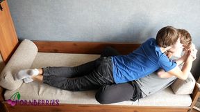 boyfriends from poland kiss each other, cuddle and cum