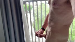 Masturbating in My Hotel, I Get Naked, I Cum by the Window