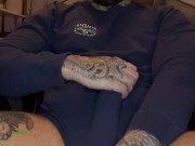 Hunk amateur model loves to show his uncut 9 inch dick when he's bored