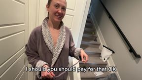 Plumber Handyman Get Rewarded by Deep Throat Cumshot