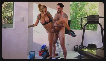 Sarah Jessie's Sizzling Workout with a Special Trainer