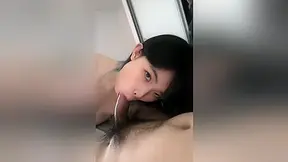 Very Cute Asian teen 18+ Giving Blowjob