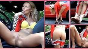 Savannah Costello Racing Girl Masturbating in Tan Pantyhose WMV 1280X720