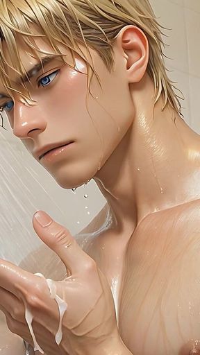 This Athletic Blonde Guy Having Post Orgasm Moment in the Shower Will Drive You Crazy