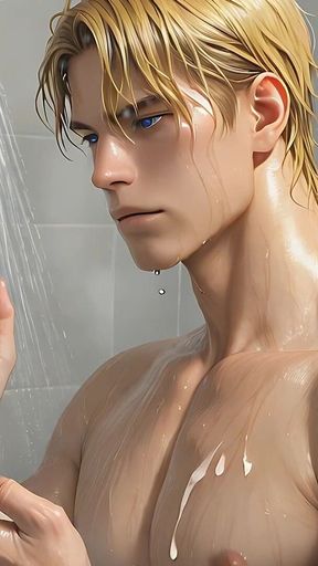 This Athletic Blonde Guy Having Post Orgasm Moment in the Shower Will Drive You Crazy