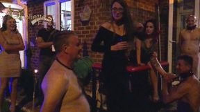 7 Dommes spit on slave