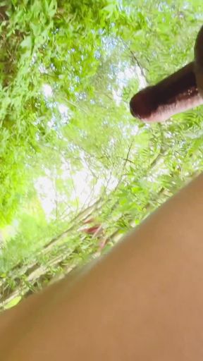 Asian twink riskily flashes his foreskin penis in a public park   Clip 1