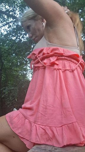 Slut fucked at abandoned skate park by muscular guy with a big cock bwc