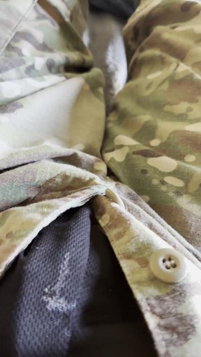 Key moment from "Soldier jerks off in OCP pants!"