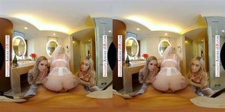 Naughty America Blonde hottie, Kay Carter, is getting married and wants to share her man with bridesmaids, Jazmin Luv & Rory Knox, before the ceremony