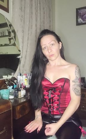 You Will Watch Goddess, Simp Over Her in a Corset and Leather. Stroke for Me
