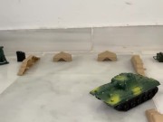 Giant destruction - giant soldier crushes enemy army