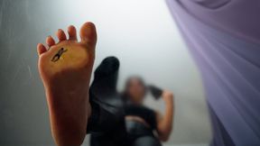 Giantess Stepsister makes you cum under her feet (JOI)