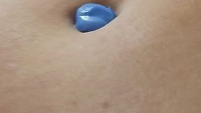 playing with a slime