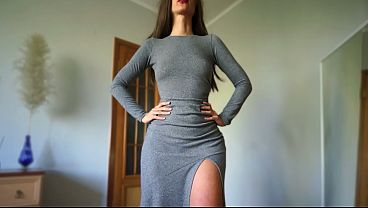 Fit and sexy step mom catches her step son with a boner while cleaning