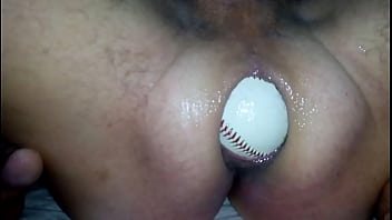 Two balls in the ass. Billiard and baseball
